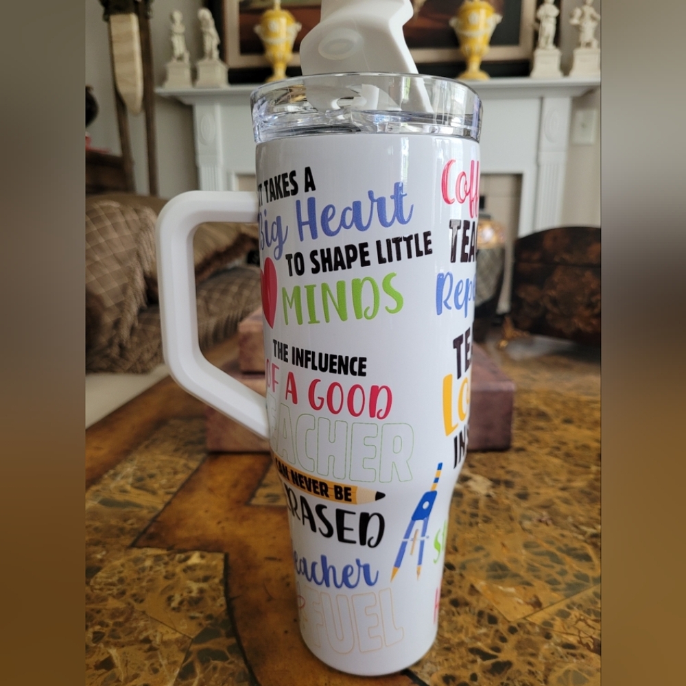 Hobby Lobby White and Red Water Bottle for Dining - Picture 2 of 4